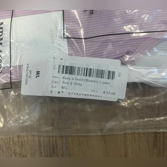 BNWT Ribbed Bralette 2-pack - Picture 4 of 5